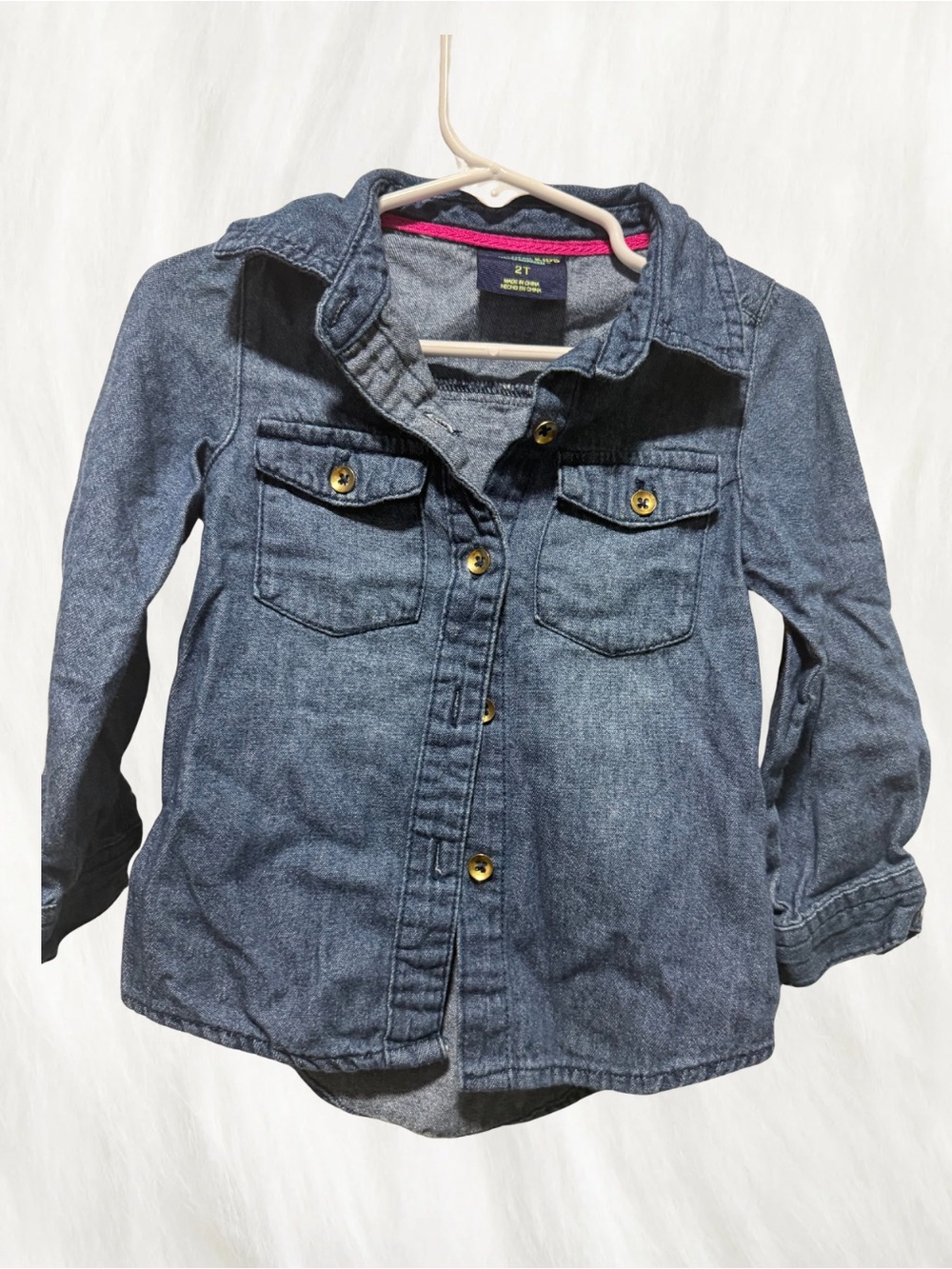 2T Toddler Denim Button-Up Shirt Jacket - Blue